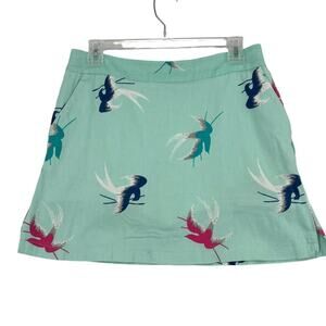 Haute Shot Golf Skort Women's Size 8 Birds Print Blue Skirt Shorts Lined Stretch